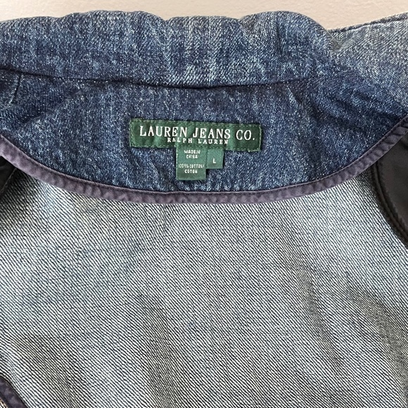 Lauren Jeans CO Denim Jacket with RLL Monogram Buttons size L - Picture 12 of 16